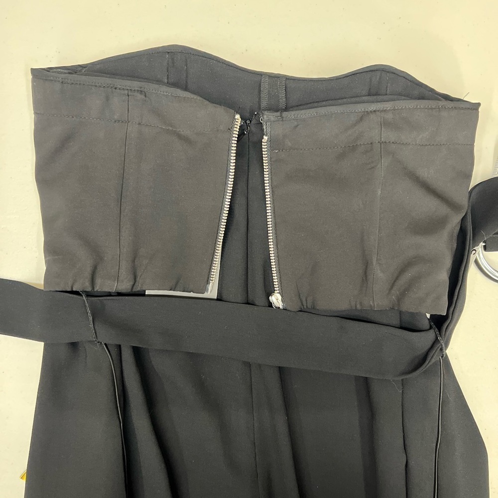 Nicholas Black Crepe Strapless Wide Leg Jumpsuit Size 4 - Picture 12 of 12